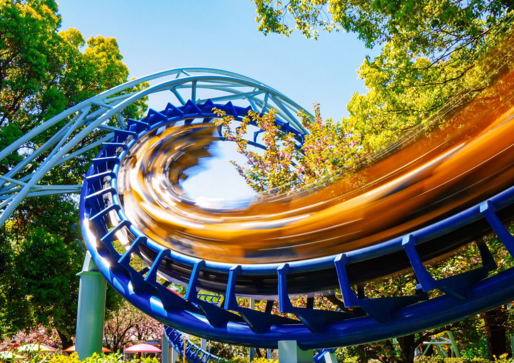 Rollercoaster at Thorpe Park near Staines – weekend downtime for contractor and business teams staying with Trade Stays
